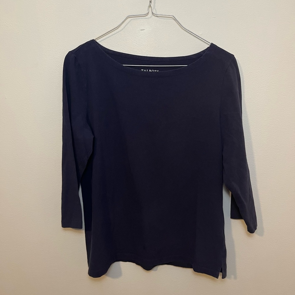 Navy Blue Long Sleeve Talbots Top